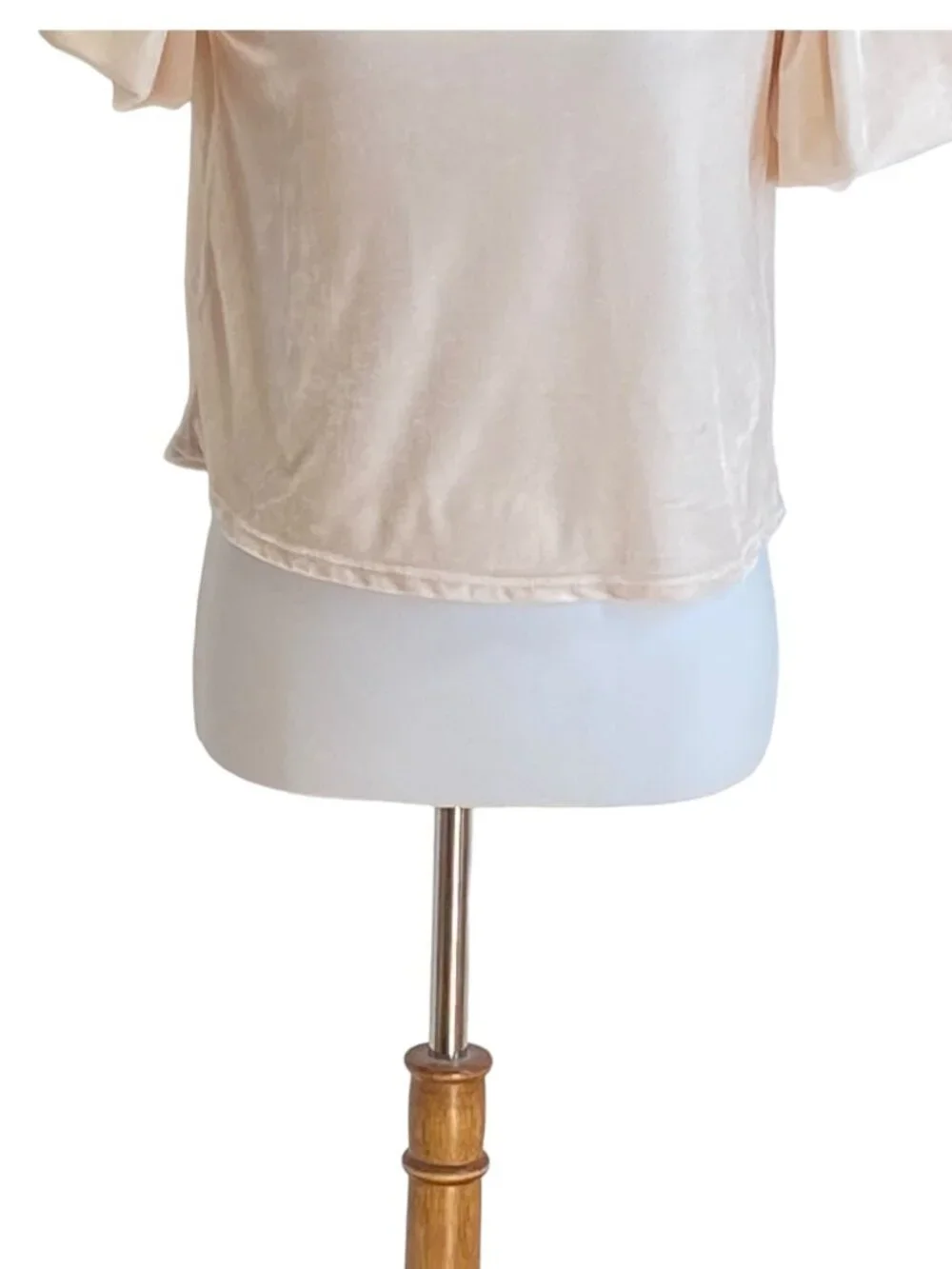 NS!!!   Free People Claudia Blouse Pink Size XS Coquette Romantic Velvet Bohemia